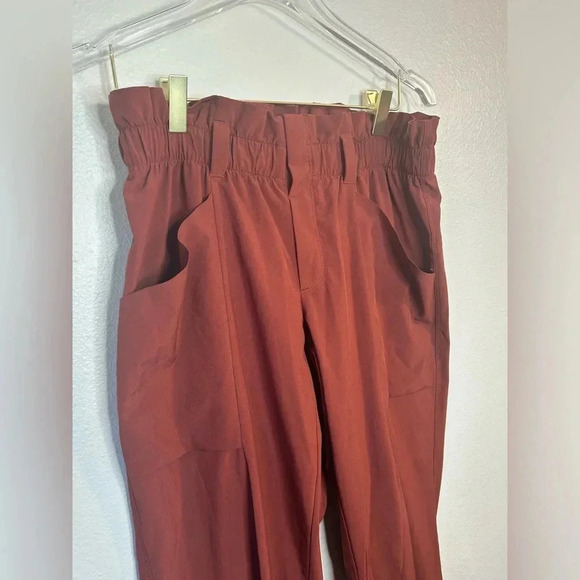 Athleta Skyline Pant in Cognac Rust  , Paperbag Tapered trouser pant size 4 - Picture 7 of 15